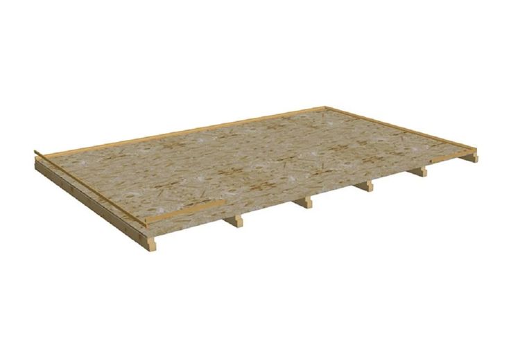 Plancher pour abri de jardin en bois traité 12 mm - 20,97 m²