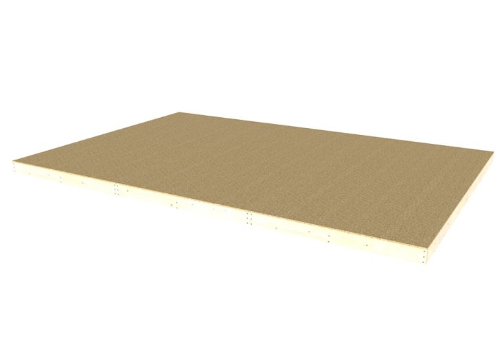 Plancher en Bois Brut pour Studio de Jardin Como 17 m² 