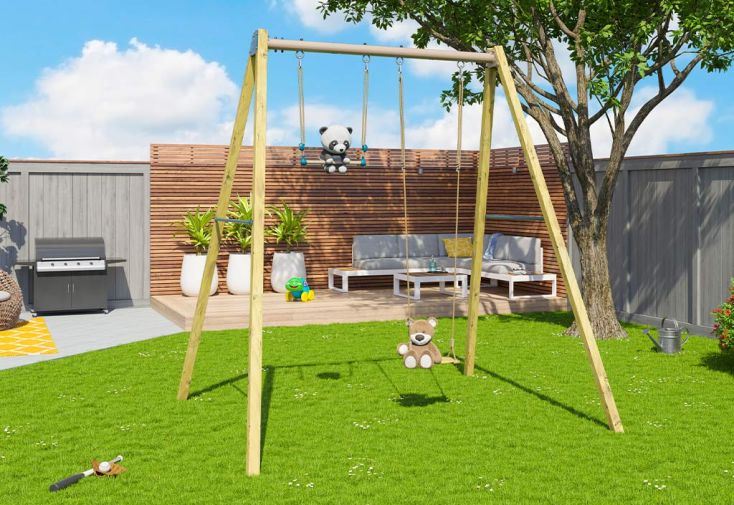 Portique adulte en bois autoclave et métal – Walter 2