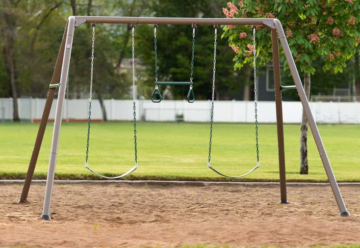 Portique balançoires et trapèze en métal Lifetime – Kids Swing Set