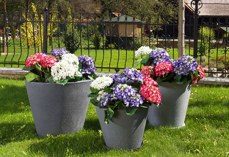 POT DE FLEURS 40L en plastique pour intérieur extérieur bac à