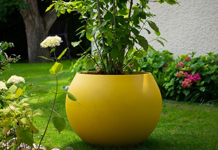 Pot de fleurs PEHD Ø80 cm avec fond – Miléo 800