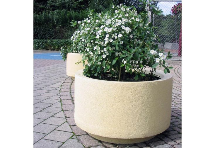 Pot de fleurs rond en polyéthylène haute densité Rod - Ø 90 cm 