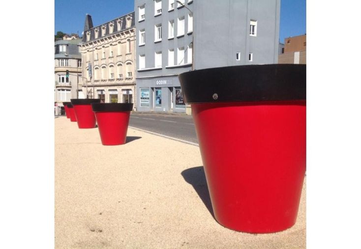 Pot de fleurs XXL PAPI en PEHD - Déco Bikoul rond 2 couleurs