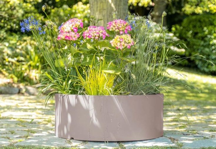 Pot de fleurs PEHD Ø80 cm avec fond - Rodéo 800