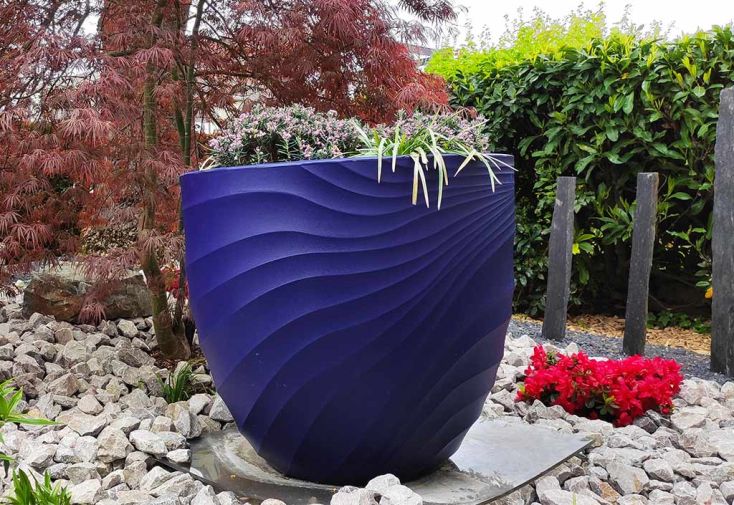 Pot de fleurs rond en polyéthylène haute densité – Dune