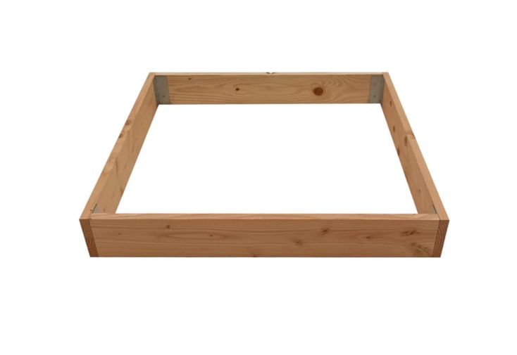 Potager en bois Douglas brut 75 L – 80 x 80 x 12,5 cm