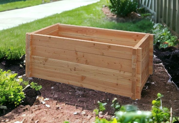 Potager en bois Douglas pour collectivités – 150 x 100 x 58 cm