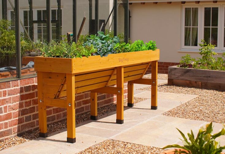 Potager surélevé en bois H. 80 cm 310 L - VegTrug Adossé 1,80 m 