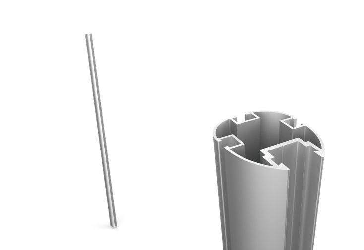 Pilier en aluminium pour voile d'ombrage Ingenua 260 cm
