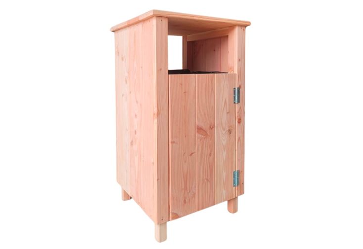 Poubelle d’extérieur en bois de pin Douglas - 100 litres