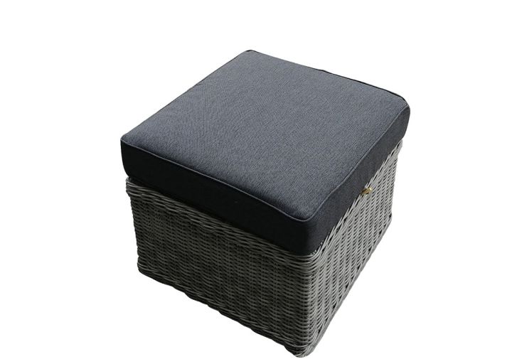 Pouf de jardin en résine avec coussin d'assise - Cap