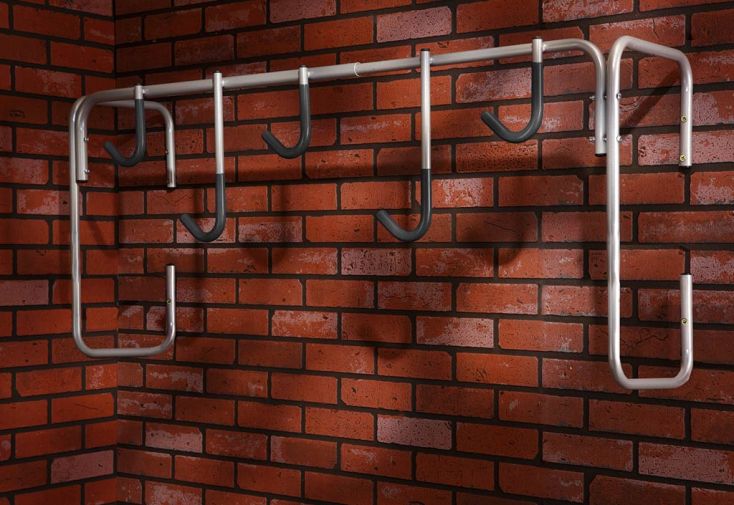 Range vélo mural en acier Mottez – 5 vélos 