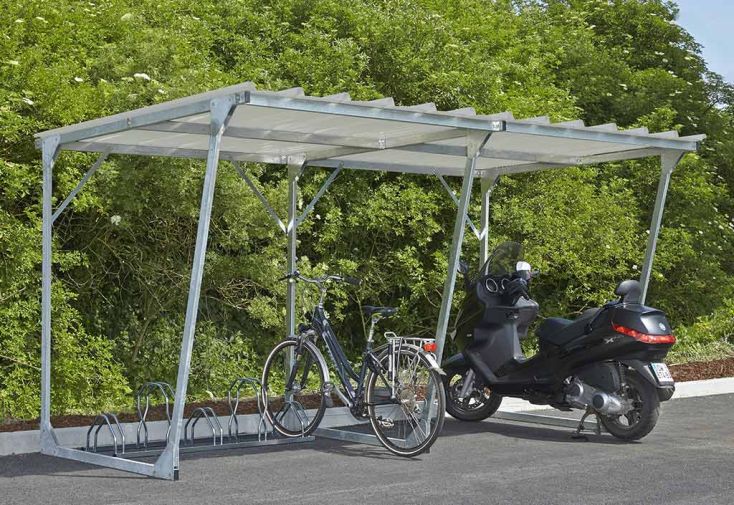 Extension pour abri à vélos Mottez en acier galvanisé