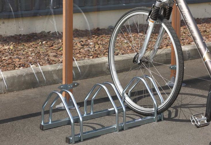 Râtelier 3 vélos en acier zingué Mottez
