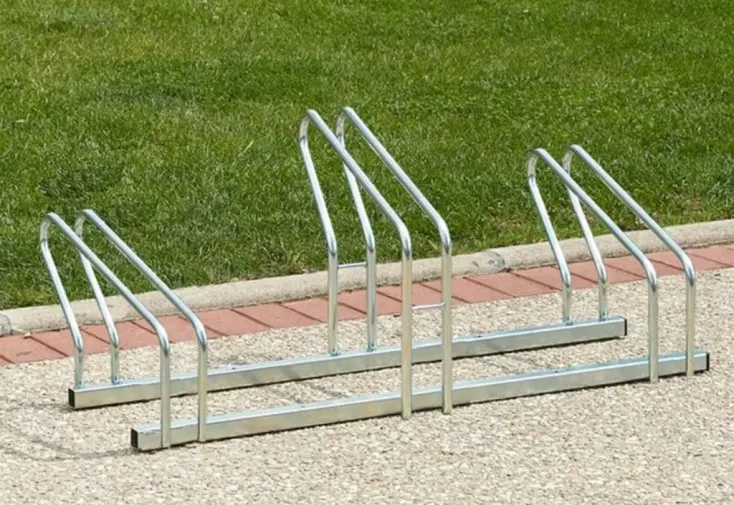 Râtelier à vélos en acier zingué Mottez – 3 à 10 vélos