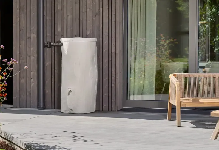 Récupérateur d’eau de pluie 250 L - Woodstock effet bois 