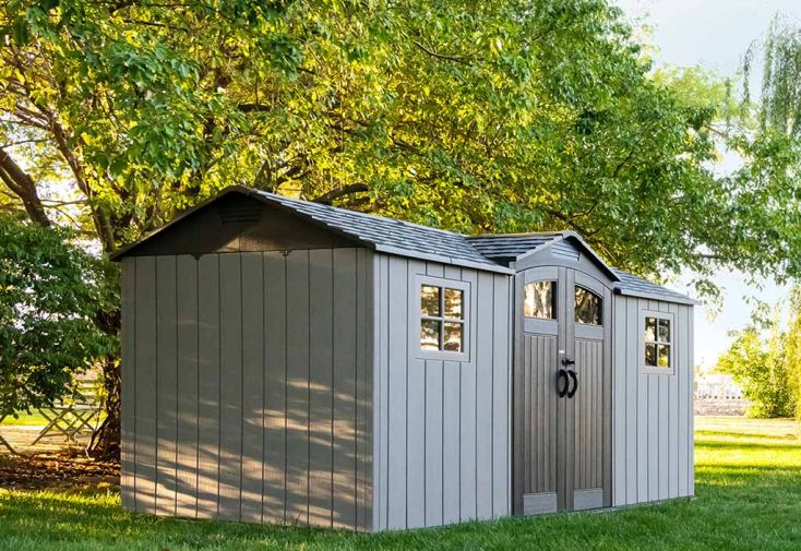 Abri de jardin en résine effet bois Lifetime – 9,11 m²