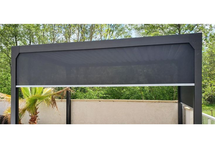 Rideau pour pergola Actual – Store frontal 4 m