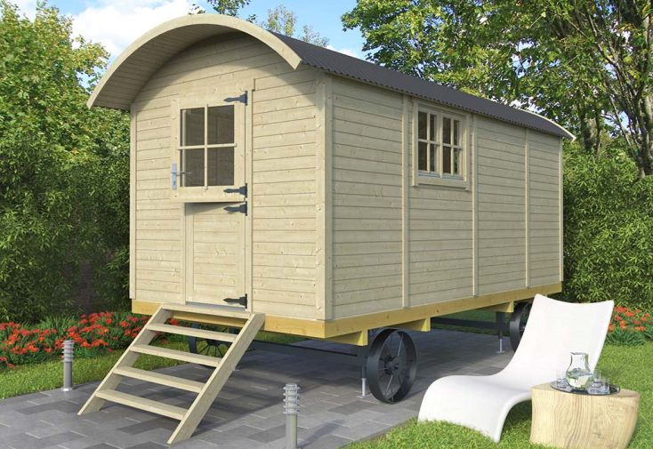 Roulotte en bois aménageable Shepherd Hut Traditional – 11,5 m²