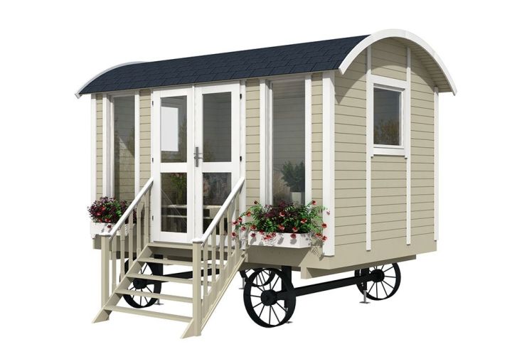 Roulotte en Bois Aménageable Modern S 19mm (240x360cm)