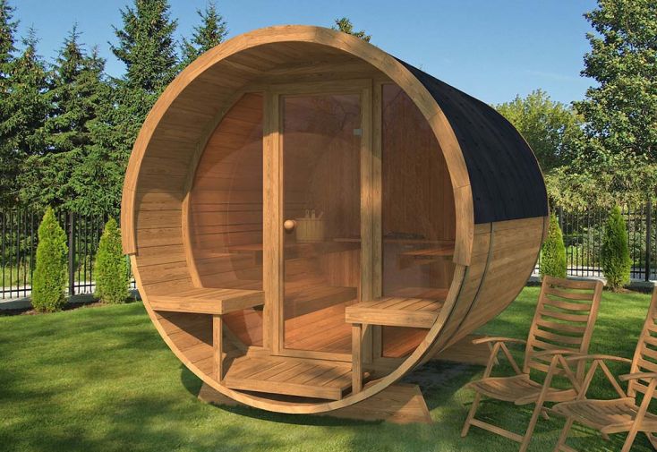 Sauna d’extérieur en bois traité Sauna 280 Deluxe - 6,46 m²
