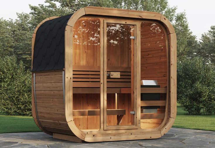 Sauna d’extérieur en bois traité ICON 125 – 2,56 m²