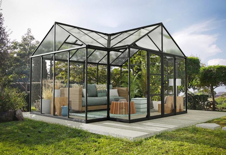Jardin d’hiver en aluminium, verre et polycarbonate 17 m²  - Triomphe
