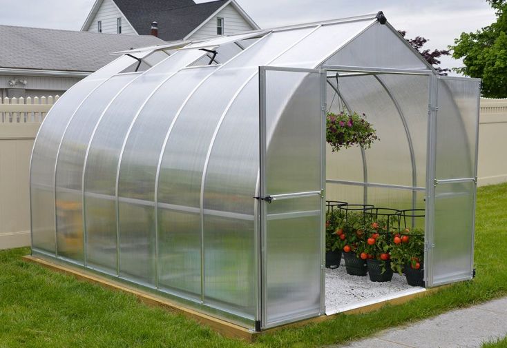 Serre de jardin en aluminium et polycarbonate Bella - Argent