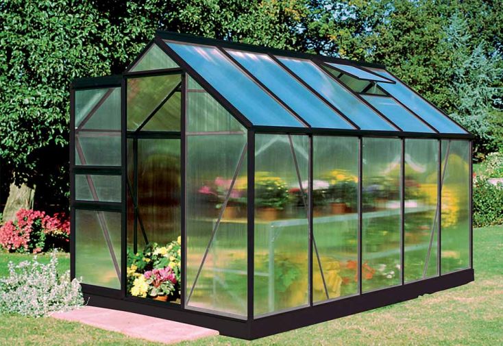 Serre de jardin en aluminium et polycarbonate Popular 106 - 6,2 m²