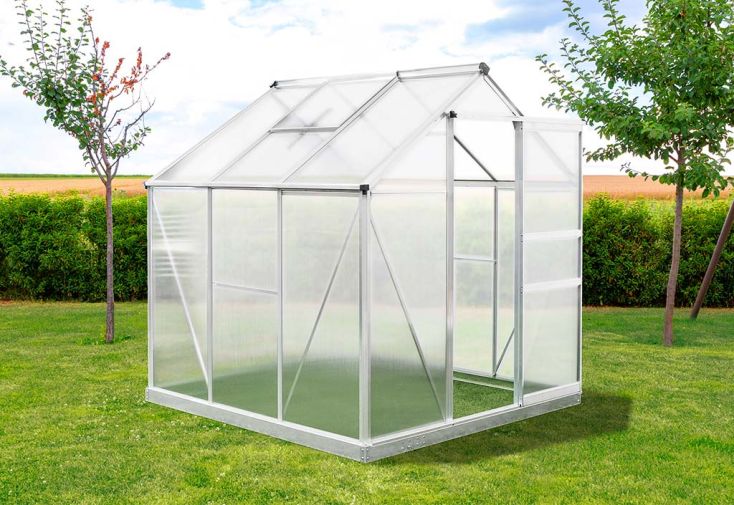 Serre de jardin en aluminium et polycarbonate  – 3,6 m²