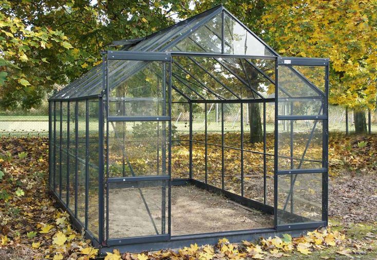 Serre de jardin en aluminium et verre trempé 8,88 m²