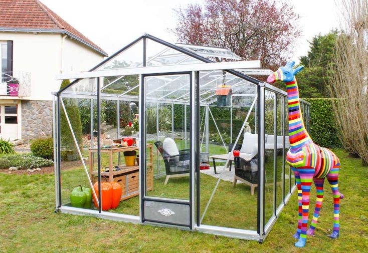 Serre de Jardin en Aluminium et Verre Trempé Essentia 18,7 m²