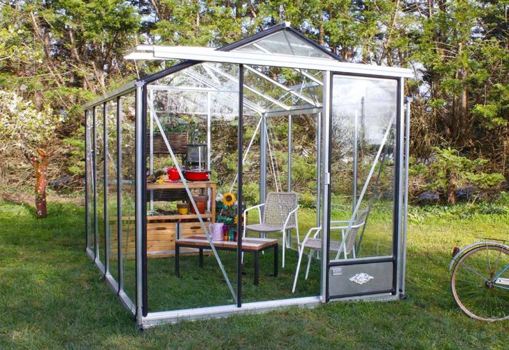 Serre de Jardin en Aluminium et Verre Trempé Essentia 7,3 m²