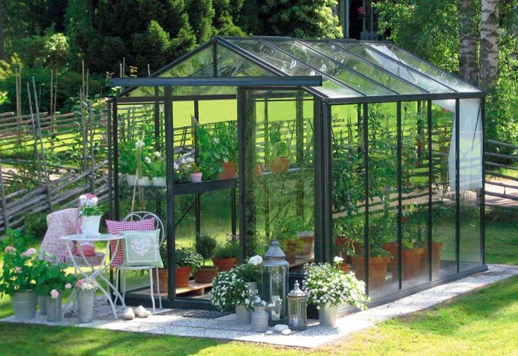 Serre de Jardin en Aluminium et Verre Trempé Essentia 9 m²