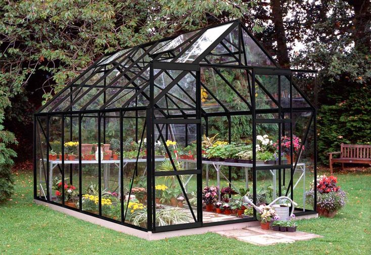 Serre de jardin en aluminium et verre trempé Magnum 128 – 9,9 m²