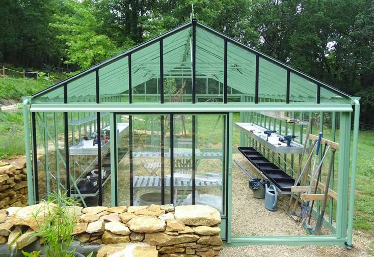 Serre de Jardin en Aluminium et Verre Trempé Supra 23 m²