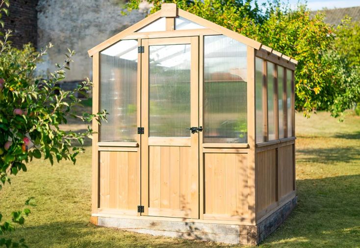 Serre de jardin en bois et polycarbonate Paul – 4,85 m²