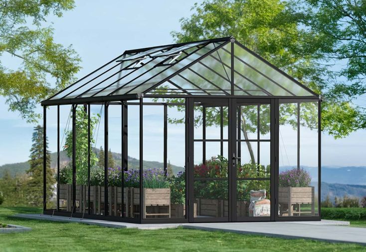 Serre de jardin en aluminium et polycarbonate Aria – 14 m²