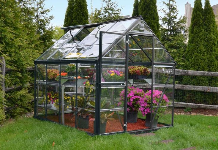 Serre de jardin en polycarbonate Diamant® 126 + base