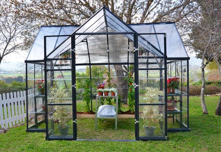 Serre de jardin polycarbonate et aluminium Victory Orangerie - 11 m²