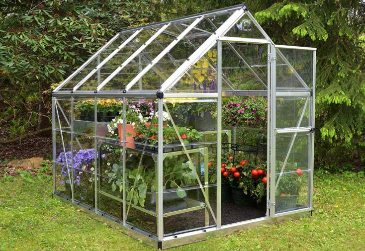 Serre de jardin polycarbonate Harmony Palram - Canopia argent