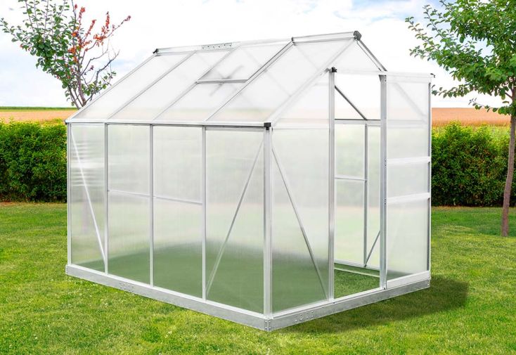 Serre de jardin en aluminium et polycarbonate  – 4,7 m²