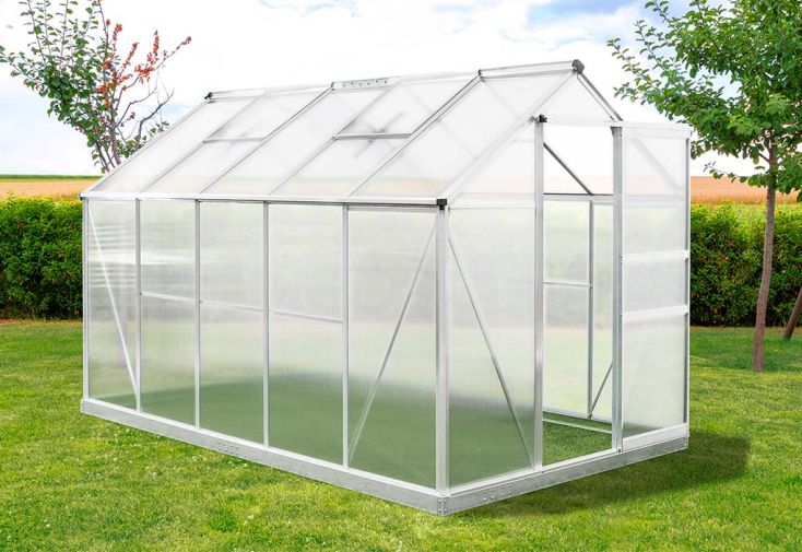 Serre de jardin en aluminium et polycarbonate  – 5,9 m²