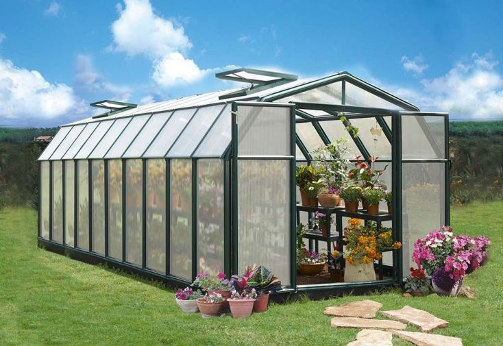 Serre de Jardin Polycarbonate et PVC 6,5 x 2,5 m – Hobby Gardener 8x20