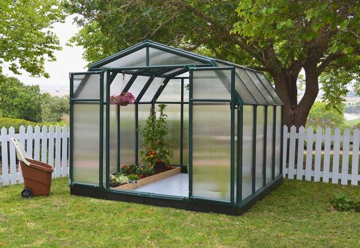 Serre de Jardin Polycarbonate et PVC 2,5 x 2,5 m – Hobby Gardener 8x8