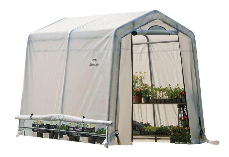 Serre de Jardin Souple avec Aérations en Polyéthylène et Acier 4 m²