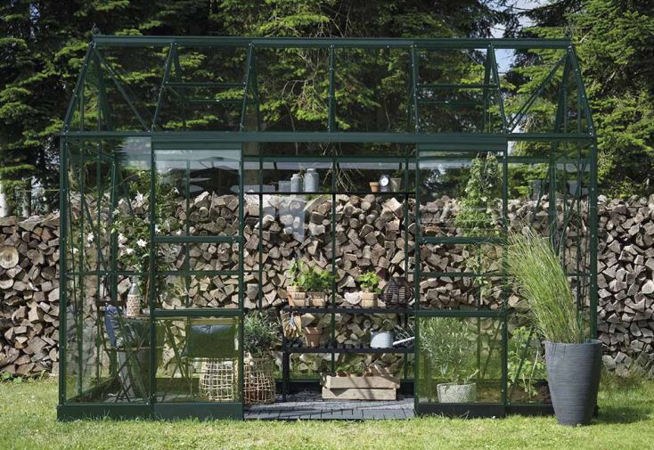 Serre de jardin en verre trempé ICON Planthouse 6 vert – 7,3 m²