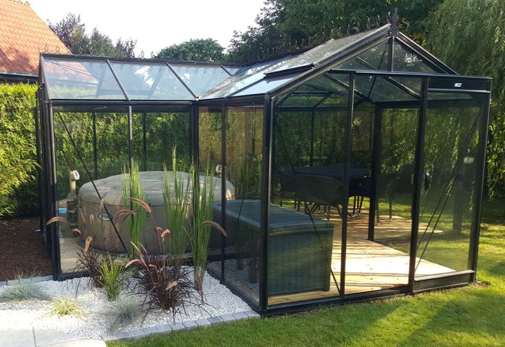 Serre orangerie ACD en aluminium et verre trempé 15 m² - Babette