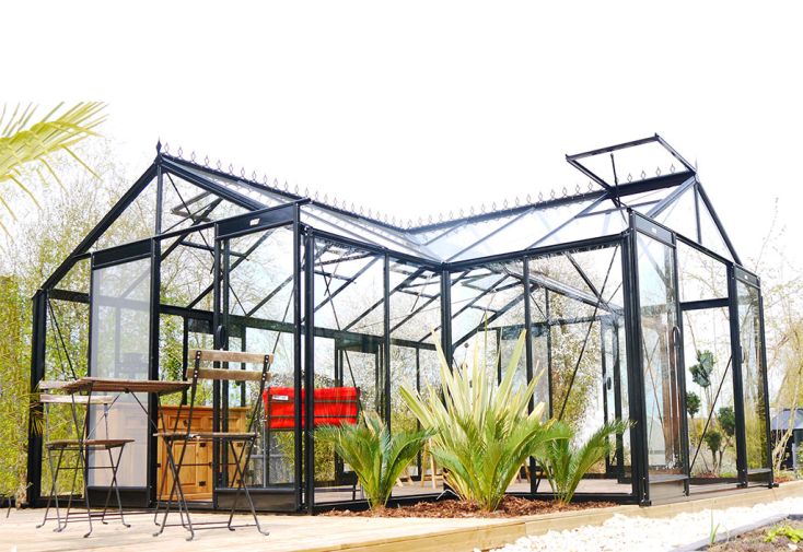 Serre orangerie ACD en aluminium et verre trempé 22 m² - Sophie